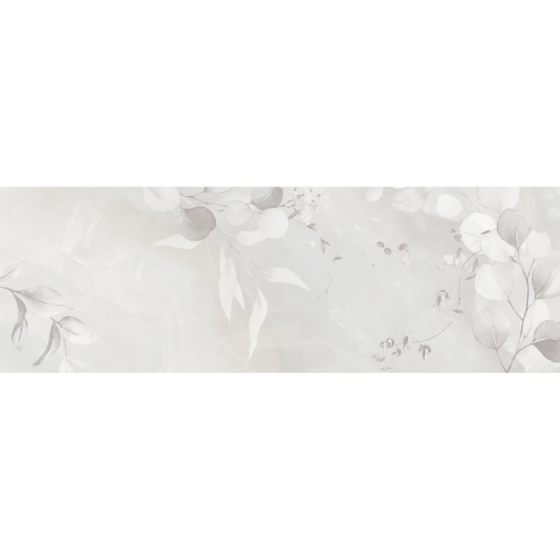 QUARTZ FLORAL GRIS 30x90 διακοσμητικό γκρι πλακίδιο floral
